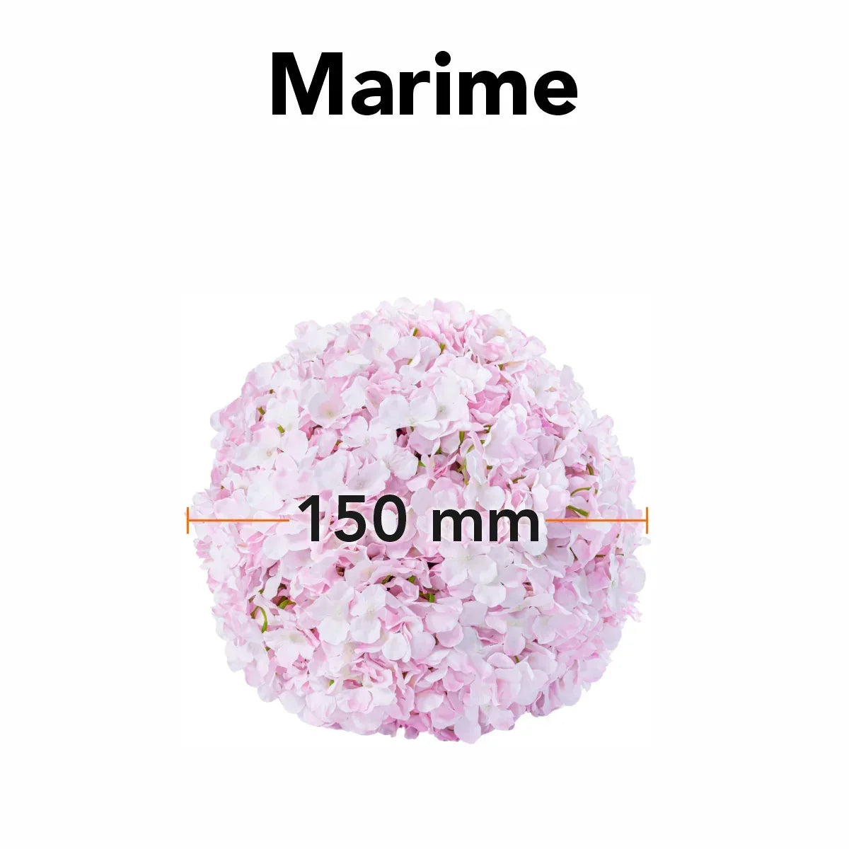 Sfera din plante artificiale, cu flori, Naimeed D5924, Roz, 150mm