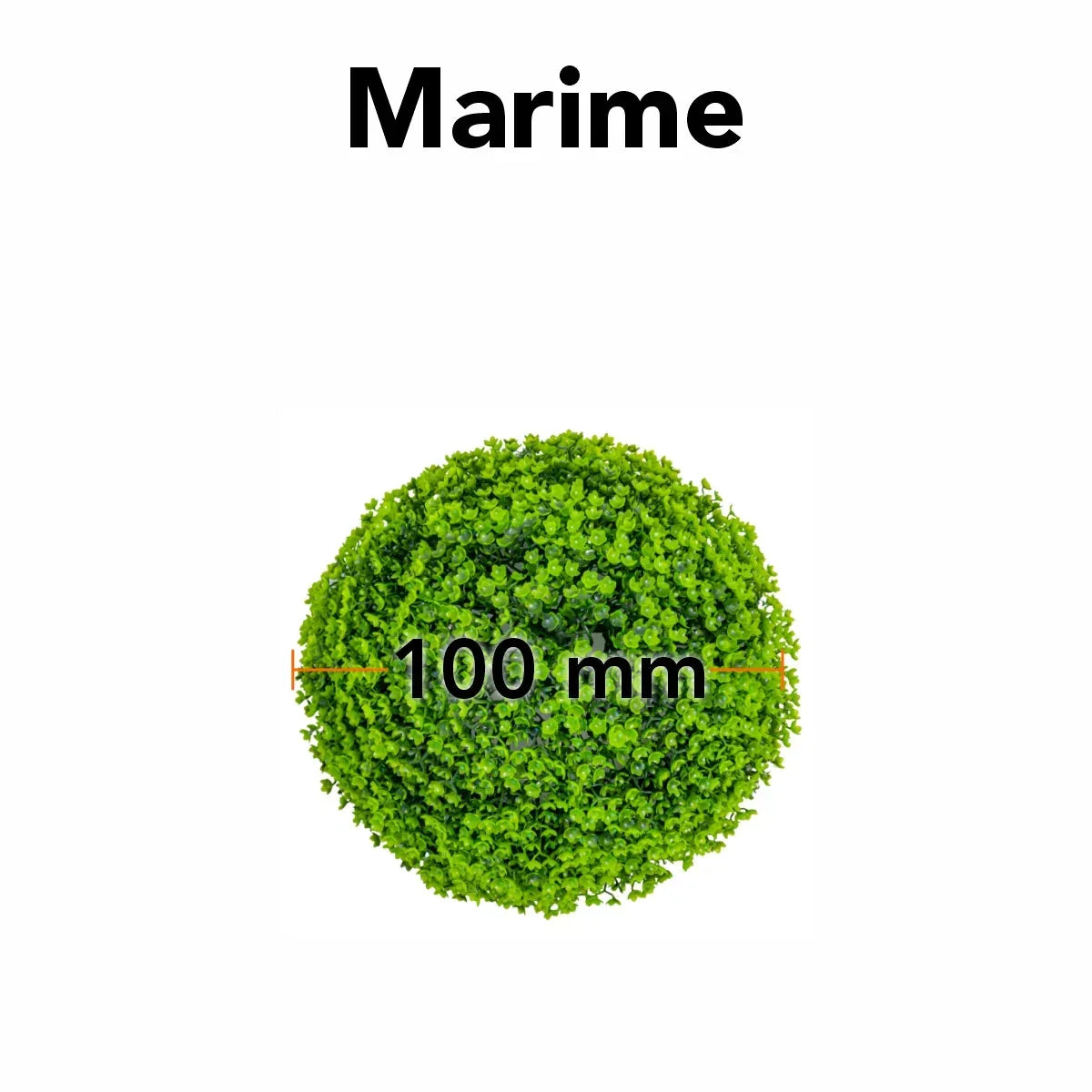 Sfera din plante artificiale, cu flori, Naimeed D5938, Verde Inchis, 100mm