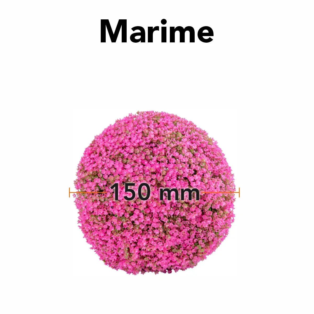 Sfera din plante artificiale, cu flori, Naimeed D5941, Roz Inchis, 150mm