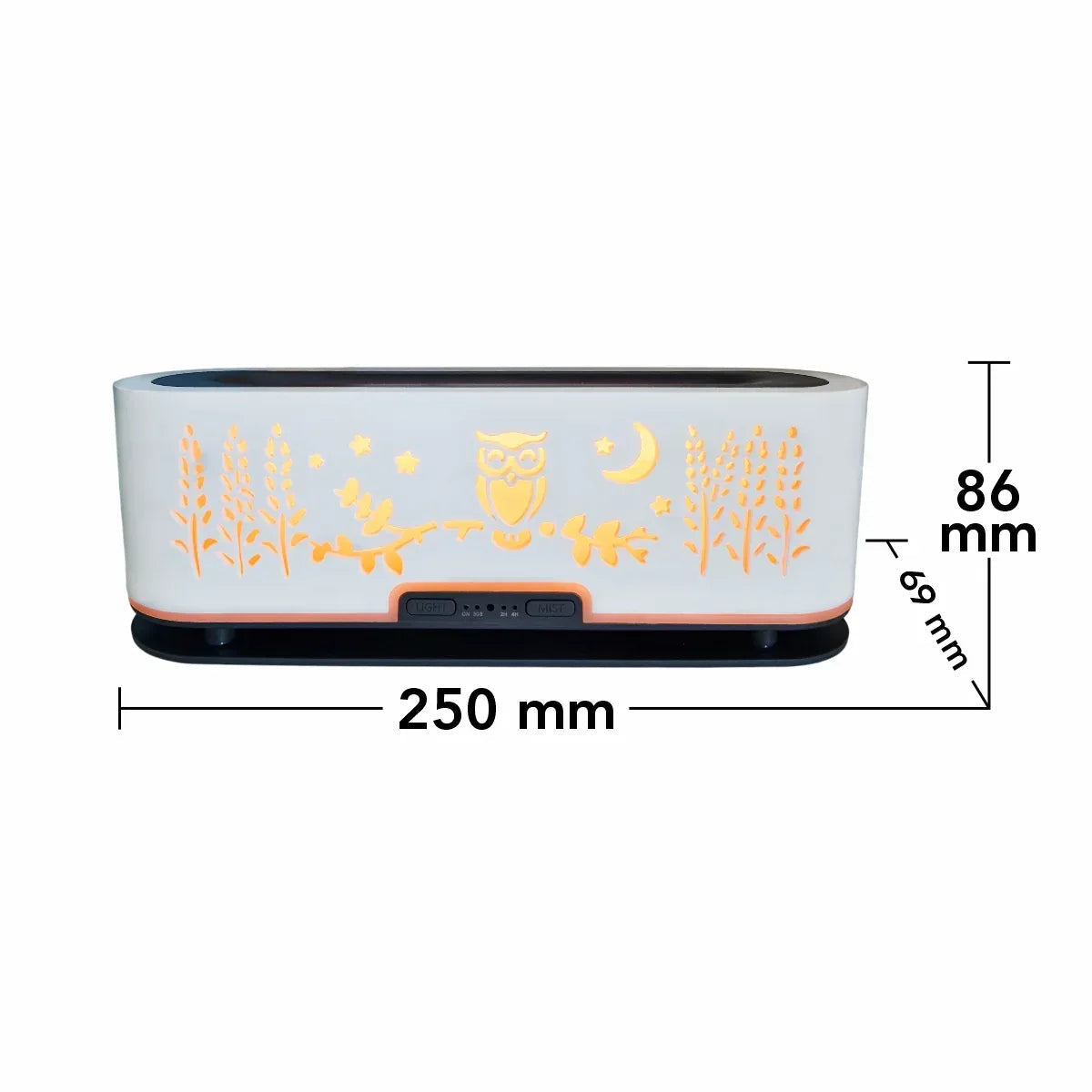 Umidificator cu aromaterapie, Naimeed D6052, Alb, 250x86x69mm