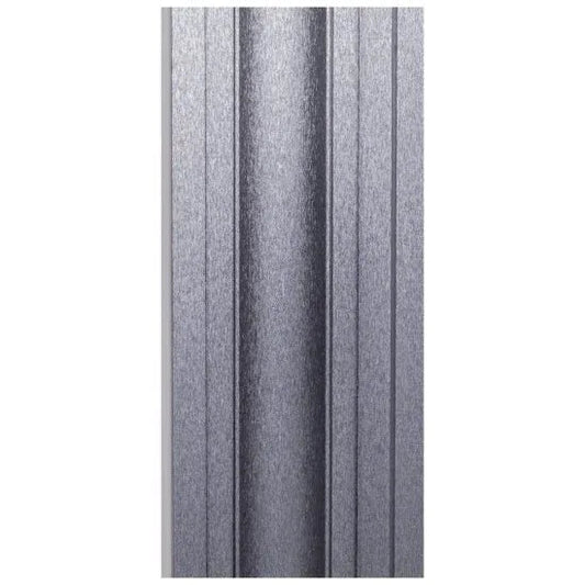 Set 5 panouri decorative, riflaj WPC, Naimeed D6228, 260x18x1.8cm, Gri metalizat