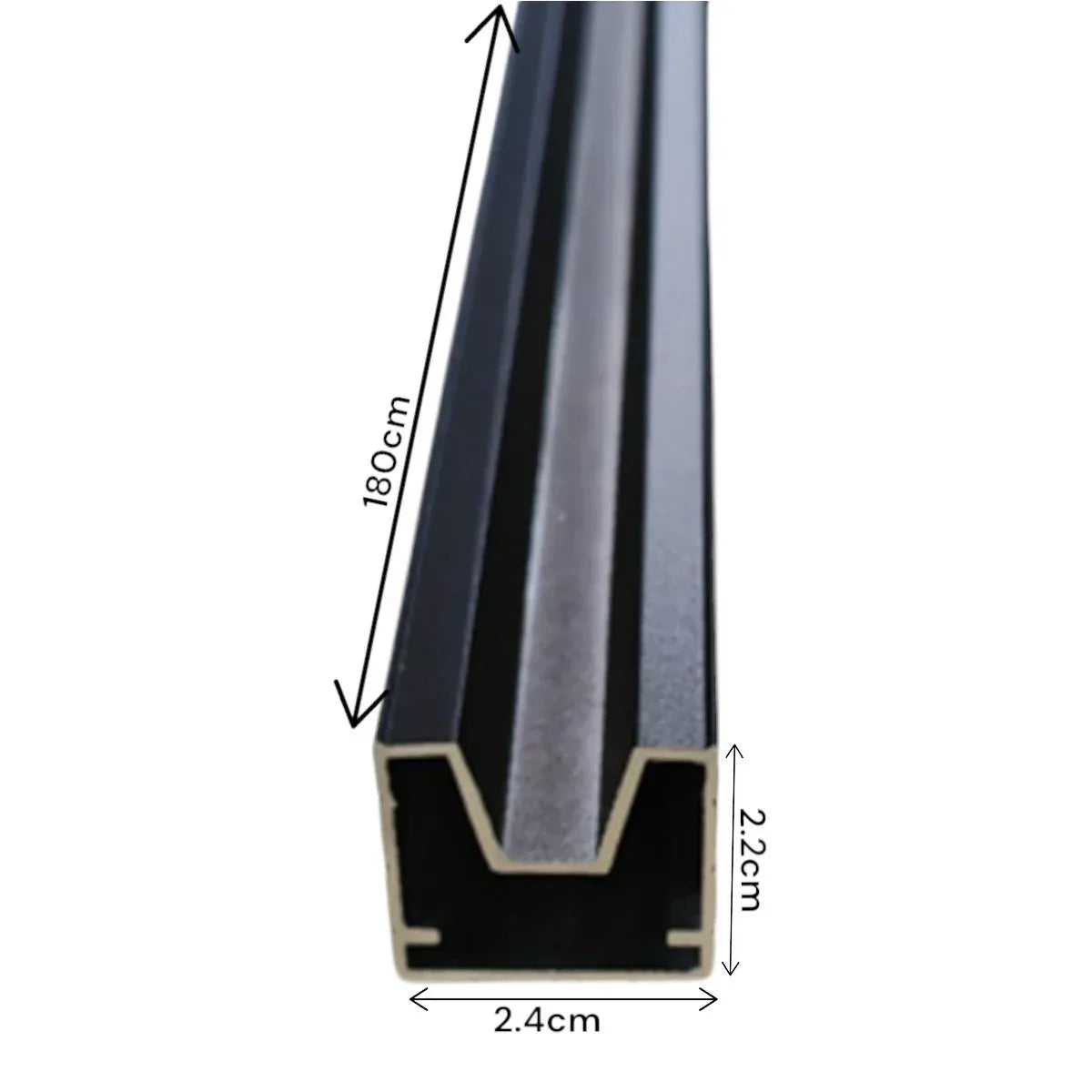 Sina gard, aluminiu, Naimeed D6479, 180x2.4x2.2 cm, Negru