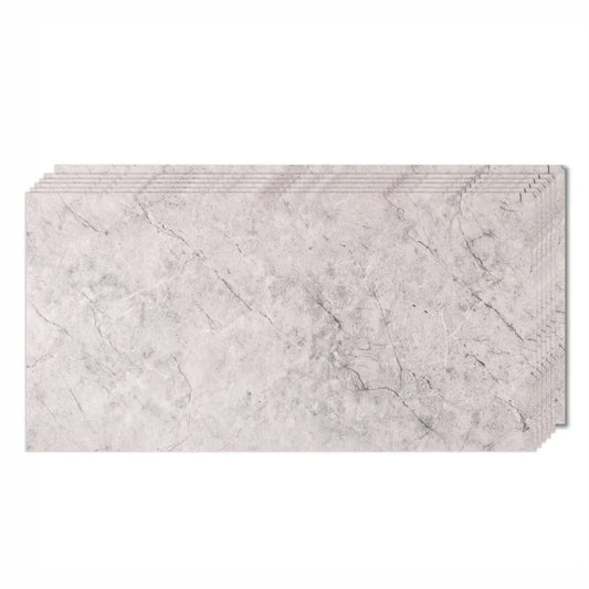 Set 6 panouri decorative, Naimeed D6577, Autoadeziv, aspect mat, suprafata acoperita 1.08 mp, 30x60 cm, Gri