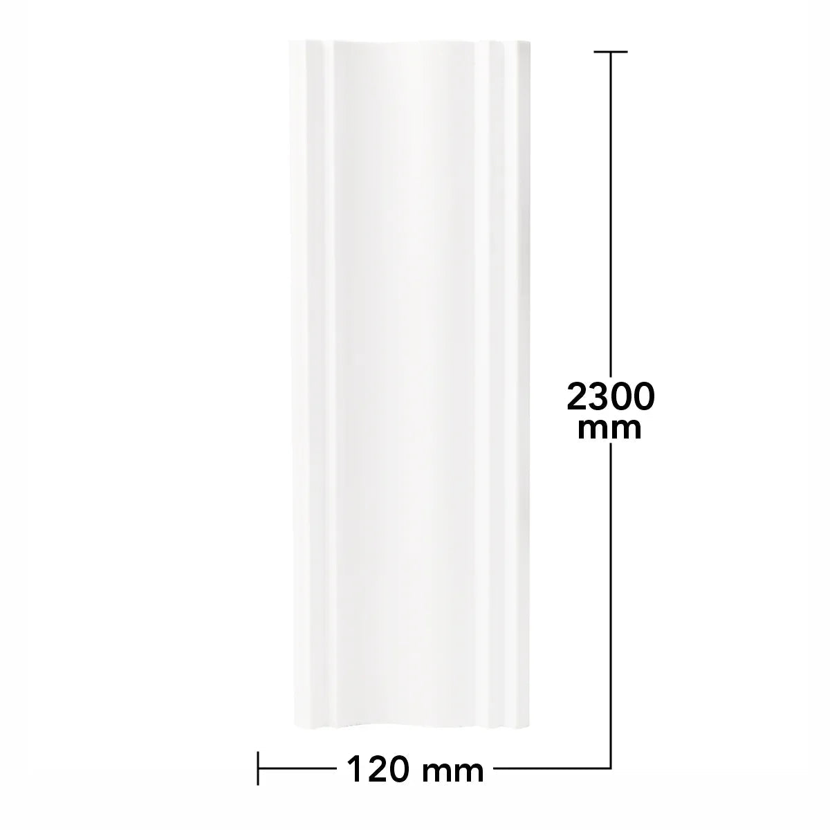 Set 5 plinte decorative, polimer rigid, Naimeed D6697, Alb, 2300x120x15mm