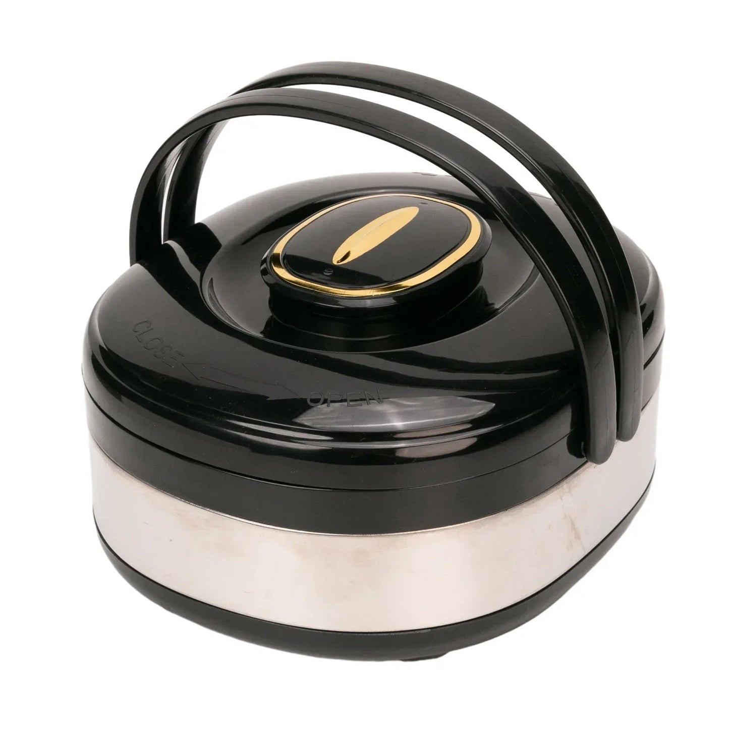 Caserola termica, set 3 piese, Thermo Class, cu interior din inox, Naimeed D6708, Negru