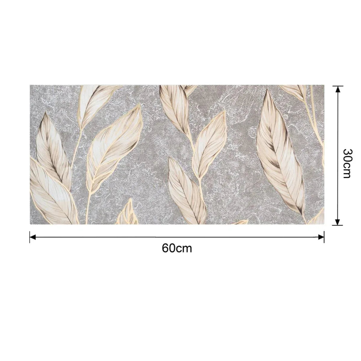 Set 6 panouri decorative autoadezive cu folie de aluminiu, efect marmura, suprafata acoperita 1.08 m², Naimeed D7114, 60x30 cm, Gri