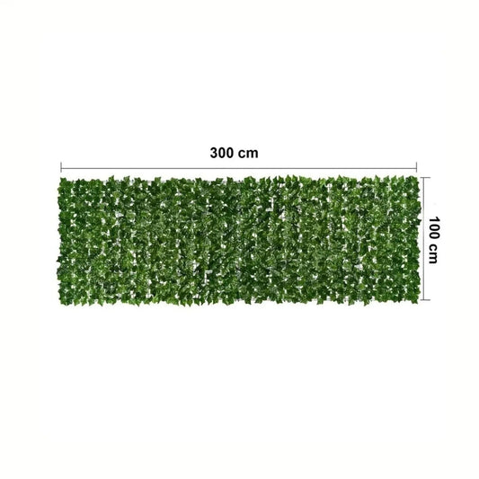 Plasa gard, frunze artificiale,, Naimeed D7219, paravan pentru balcon, terasa si gard, 100x300 cm, Verde