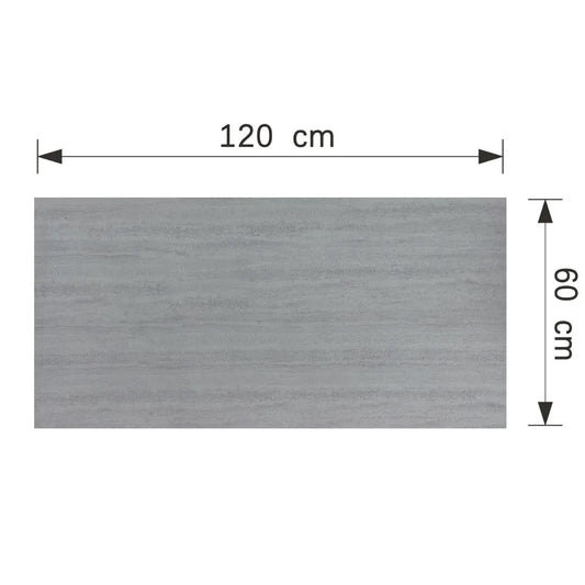 Panou decorativ din praf de piatra, Naimeed D7315, flexibil, ignifuge, strat protector ceramic, rezistente la razele UV, 120x60x0.2 cm, cenusiu pal