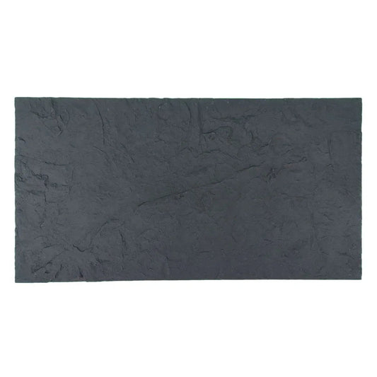 Set 10 panouri decorative din praf de piatra, Naimeed D7320, flexibile, ignifuge, strat protector ceramic, rezistente la razele UV, 120x60x0.2 cm, gri inchis