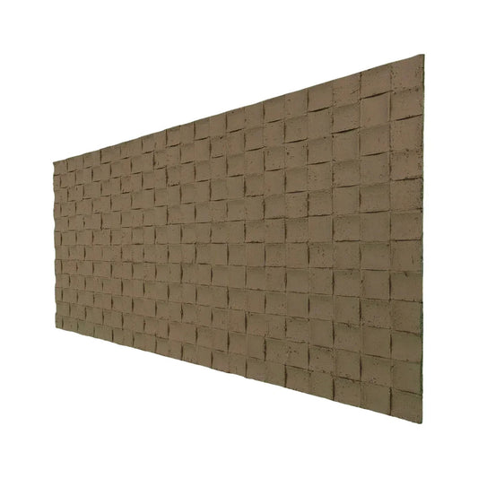 Set 6 panouri decorative din praf de piatra, Naimeed D7341, flexibile, ignifuge, strat protector ceramic, rezistente la razele UV, 120x60x0.2 cm, maro deschis