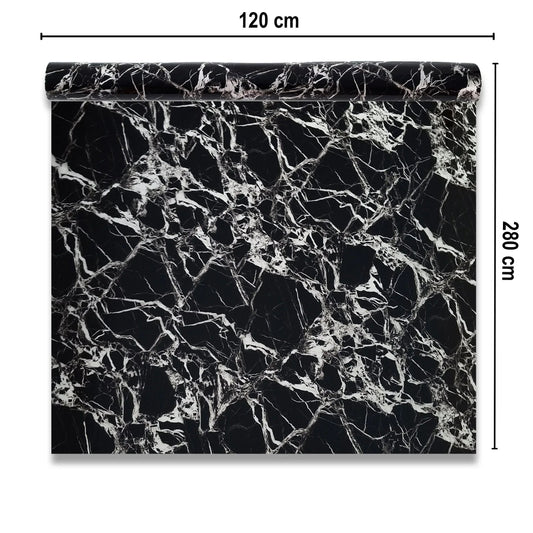 Rola panou autoadeziv, Naimeed D7373, design modern, 2.5mm grosime, 120x280cm, Negru
