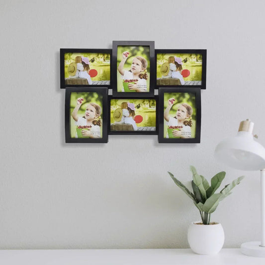Rama Foto Family, 6 poze, Naimeed D74, Negru