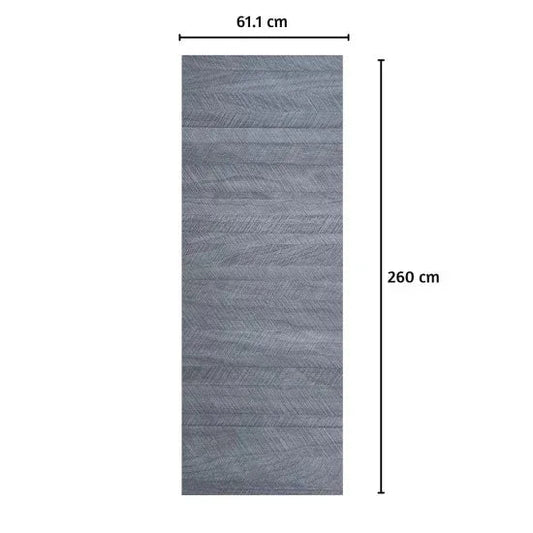 Panou decorativ riflaj WPC, Naimeed D7555, sistem de imbinare straight, aspect rafinat si montaj usor, 260x61.1x0.9cm, gri