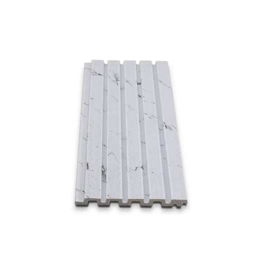 Panou decorativ, riflaj, polimer rigid, Naimeed D7631, Dimensiuni 270x11.8x1.1cm, Alb