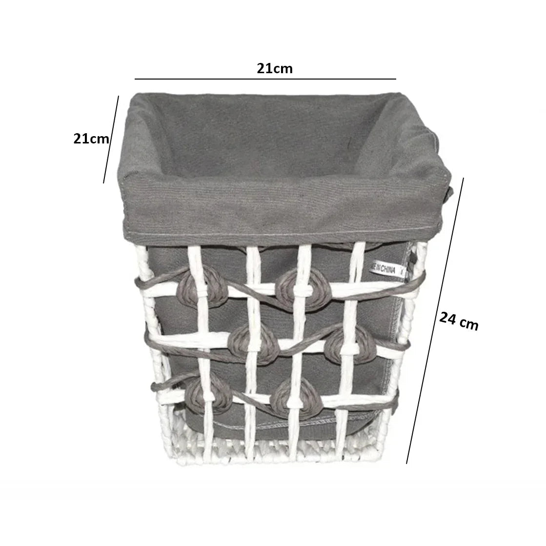 Cos Depozitare din Ratan, Model Impletit, Naimeed D834, 10L, Gri