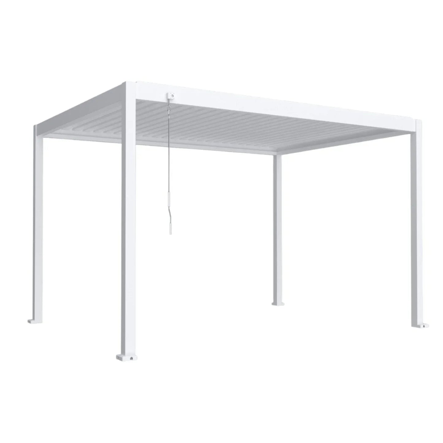 Pergola bioclimatica, aluminiu, Naimeed D6807, 400x300x250cm, Alb