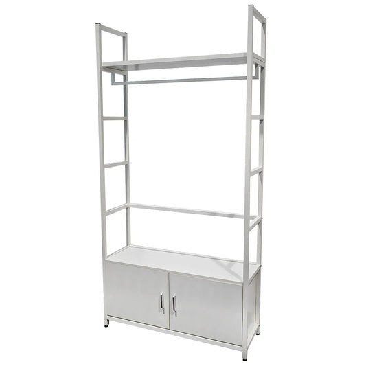 Raft metalic pentru haine, inaltime 200cm, Naimeed Y-1, Alb