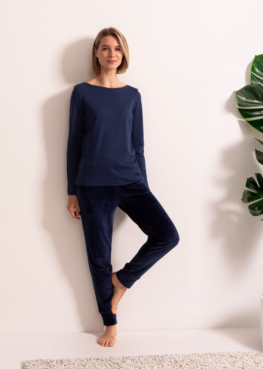 Bluză Damă Velvet Bleumarin