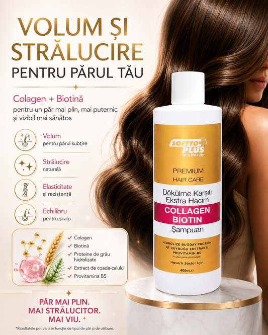 Șampon Colagen și Biotină – Volum și Strălucire pentru Păr