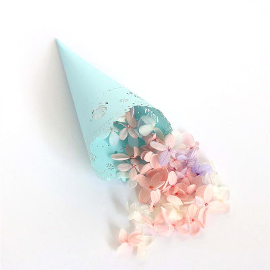 Con hârtie model trandafiri 14x14cm - bleu (set 50 buc)