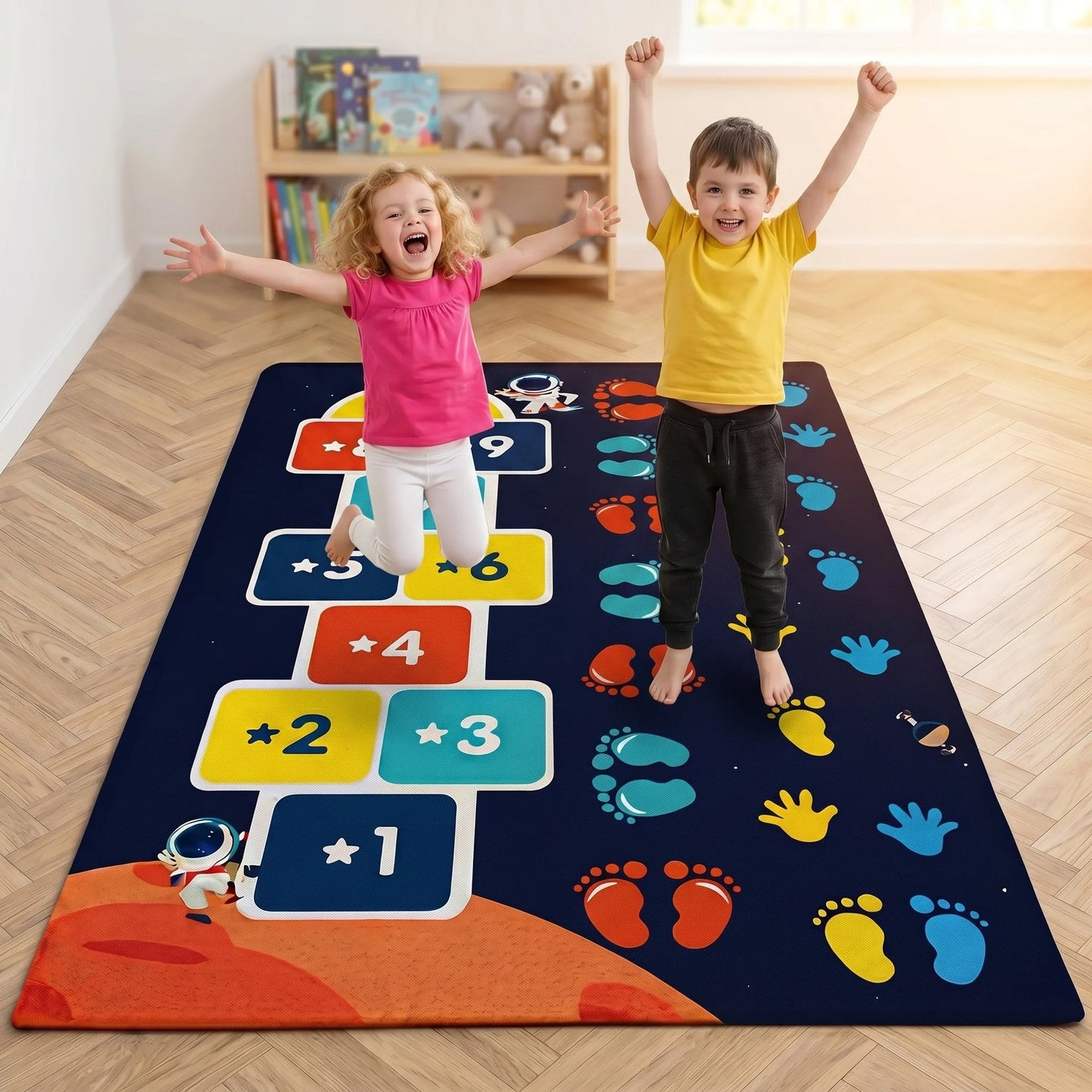 Covor Interactiv pentru Copii cu Joculet Sotron si Amprente Colorate