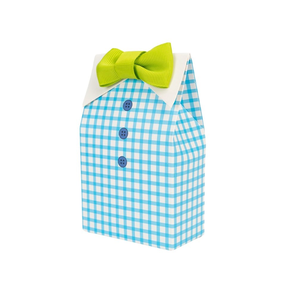 Cutie mică cu papion - albastru (set 50 buc)