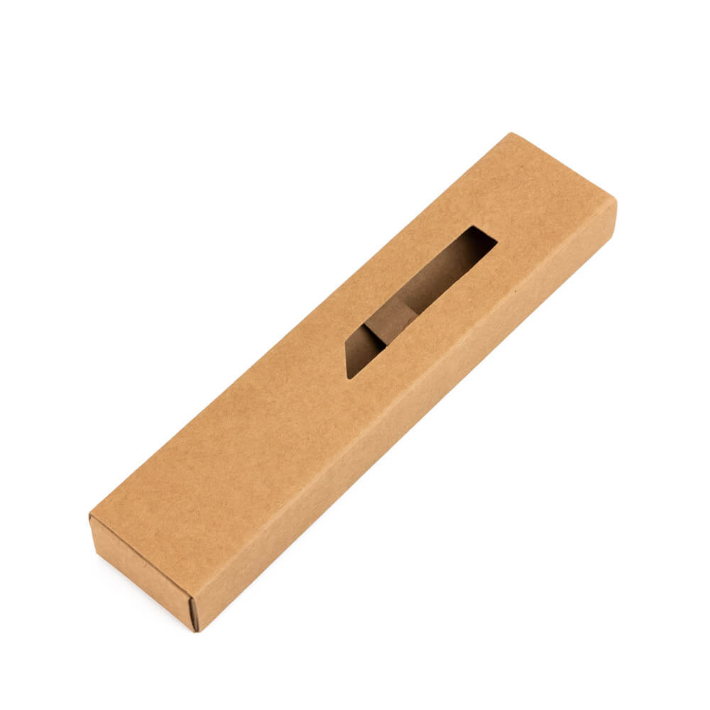 Cutie pentru instrumente de scris cu fereastră - kraft (set 50 buc)