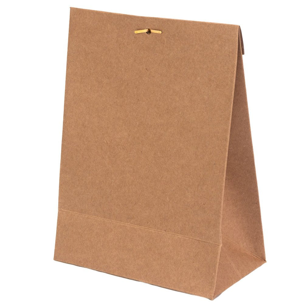 Cutie stand up cu fereastră și capsă - kraft (set 25 buc) - 15x8x20cm