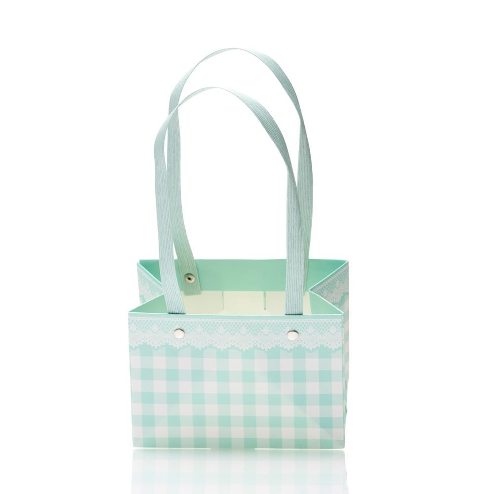 Cutii cu mâner model picnic - turcoaz (set 4 buc)