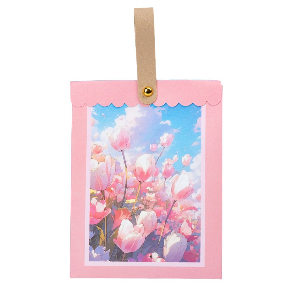 Cutii model floral și mâner din piele (set 50 buc)