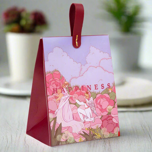 Cutii model floral și mâner din piele (set 50 buc)