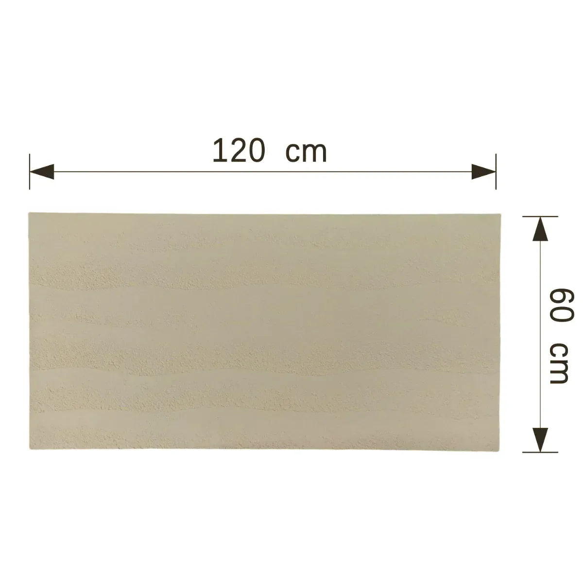 Set 16 panouri decorative din praf de piatra, Naimeed D7322, ignifuge, strat protector ceramic, rezistente la razele UV, 120x60x0.2 cm, crem