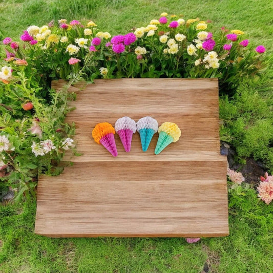 Decorațiuni hârtie pentru petreceri model înghețată (set 4 buc) - 10x17cm