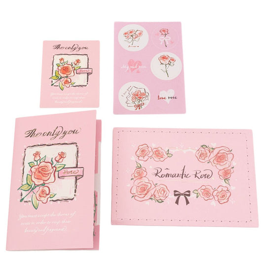 Felicitare 3D stil handmade model floral - roz - 15x10cm