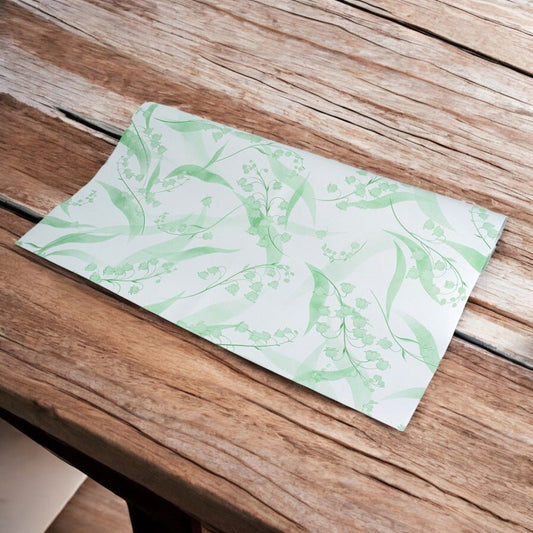 Foi de ambalat decorative model floral - verde (set 20 buc) 60x60cm