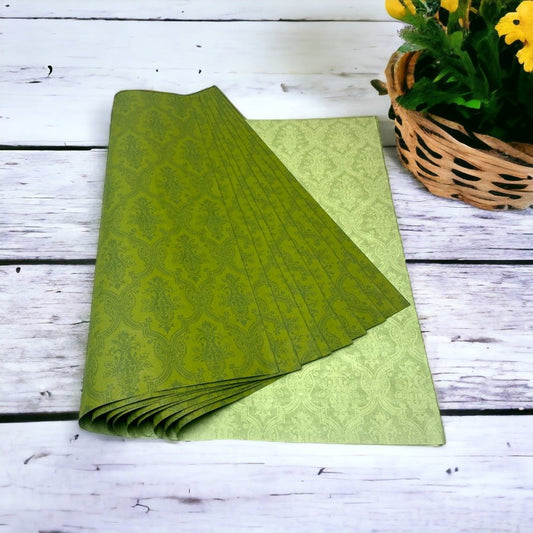 Foi de ambalat decorative print regal - verde (set 10 foi) 52x60cm