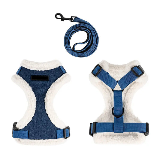 Set Ham Plush + lesă, ajustabil, pentru câini și pisici