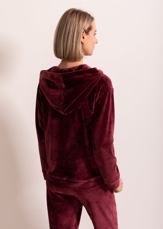 Hanorac Damă Velvet Bordo