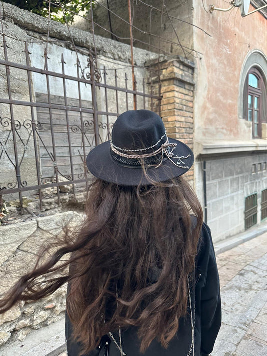 Pălărie Mystic Black - Handcrafted Premium