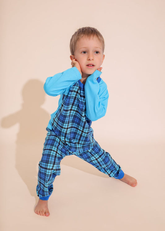 Pijama Băieți Tartan Bumbac TWIN