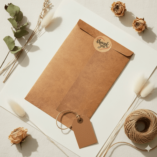 Plic kraft vintage cu sigiliu - (set 20 buc)