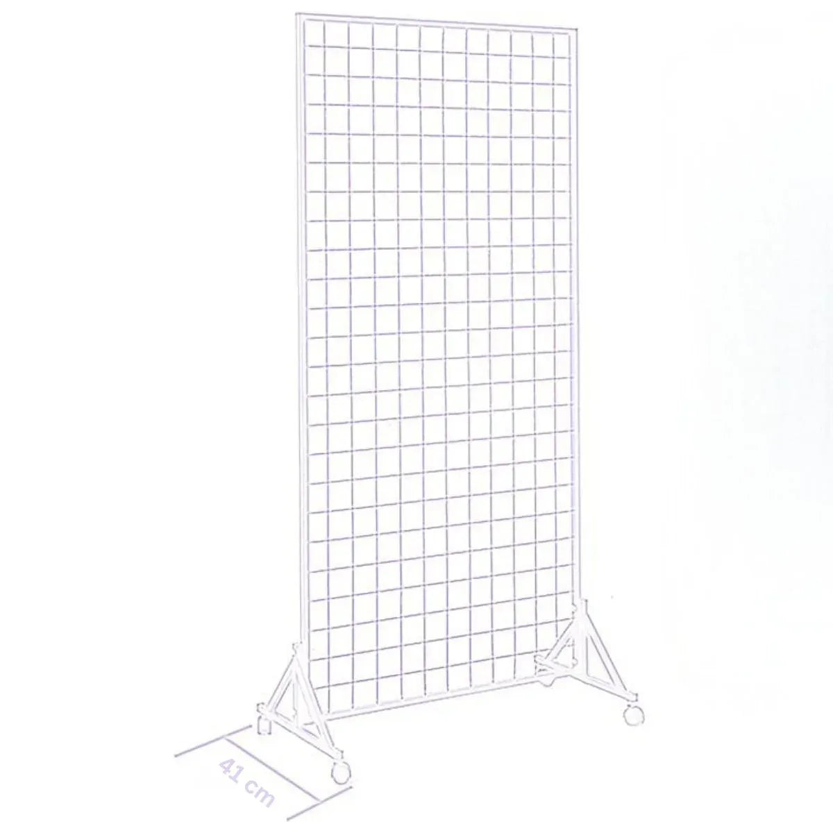 Paravan metalic cu roți pivotante 360°, Naimeed D7462, ideal pentru organizare și expoziții, Dimensiuni 100x229cm, Negru