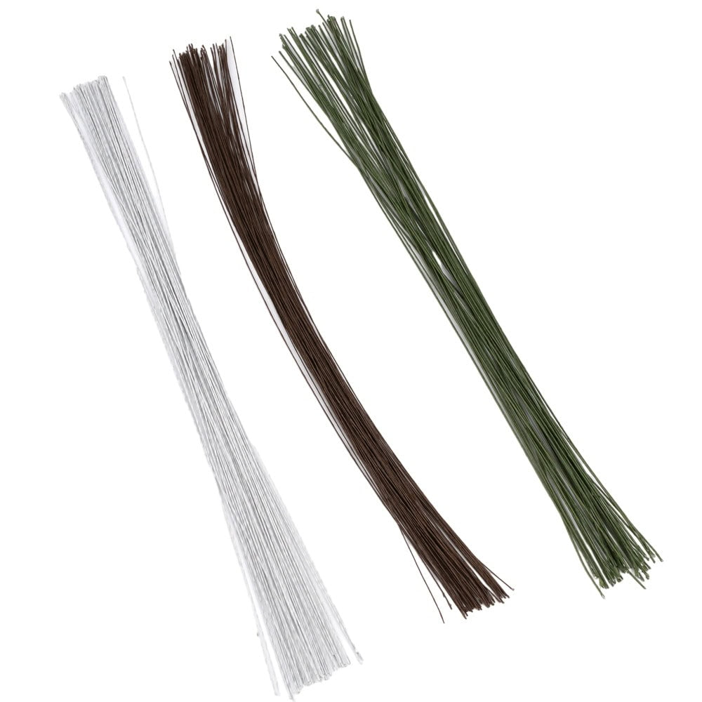 Sârmă floristică - Alb (set 40 buc) - 0.8mm x 45cm