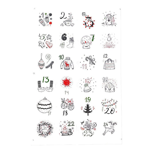 Set 10 foi x 24 stickere de Crăciun 4.5cm - model 1