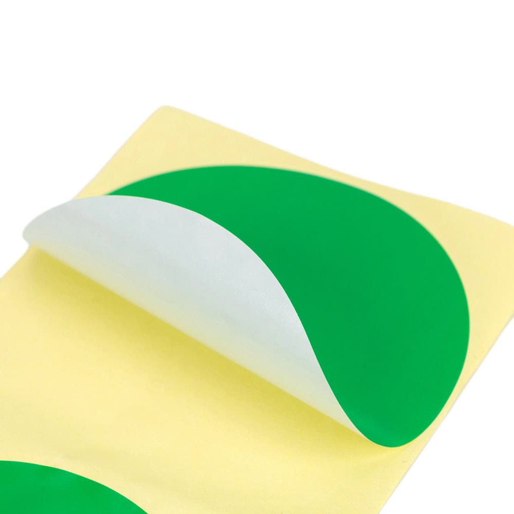 Stickere rotunde uni 13cm rezistente la apă - verde (set 40 buc)