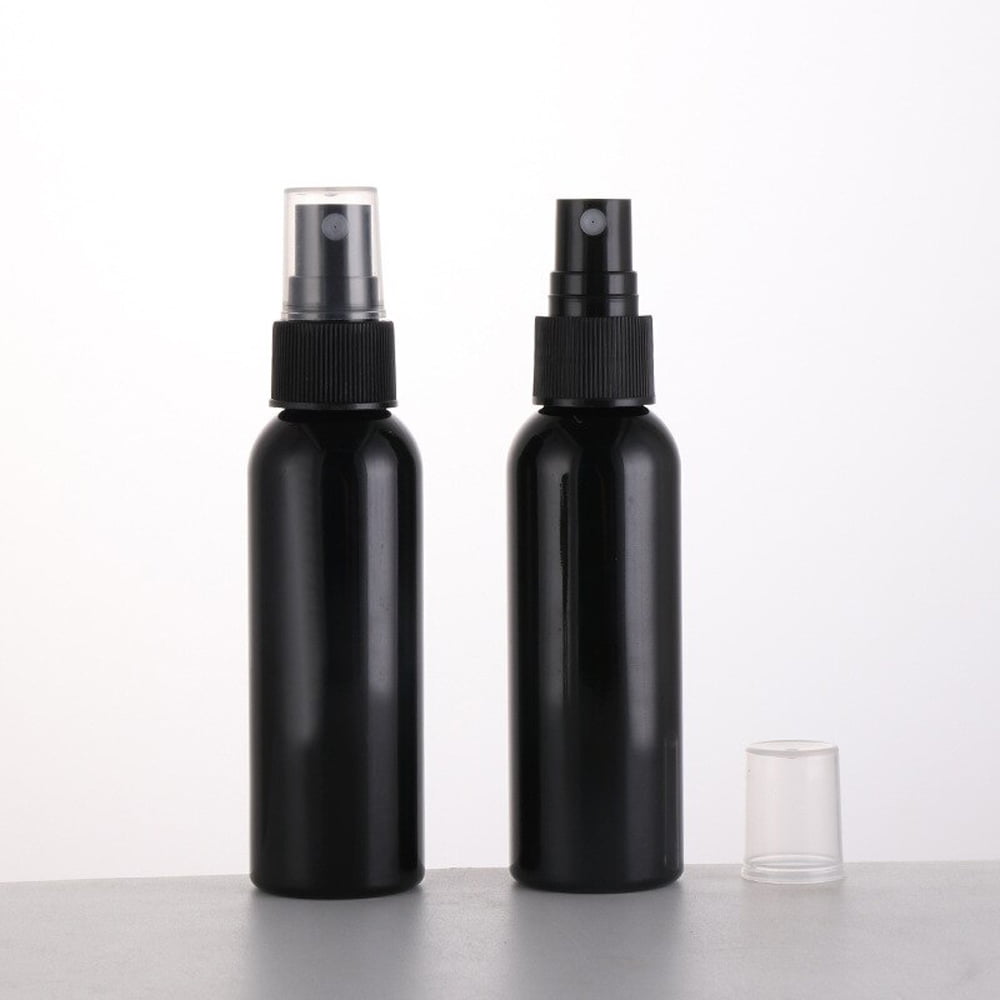 Sticluță neagră reutilizabilă lucioasă cu spray și capac