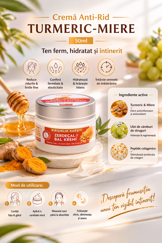 Cremă Anti-Rid Turmeric-Miere - 50ml