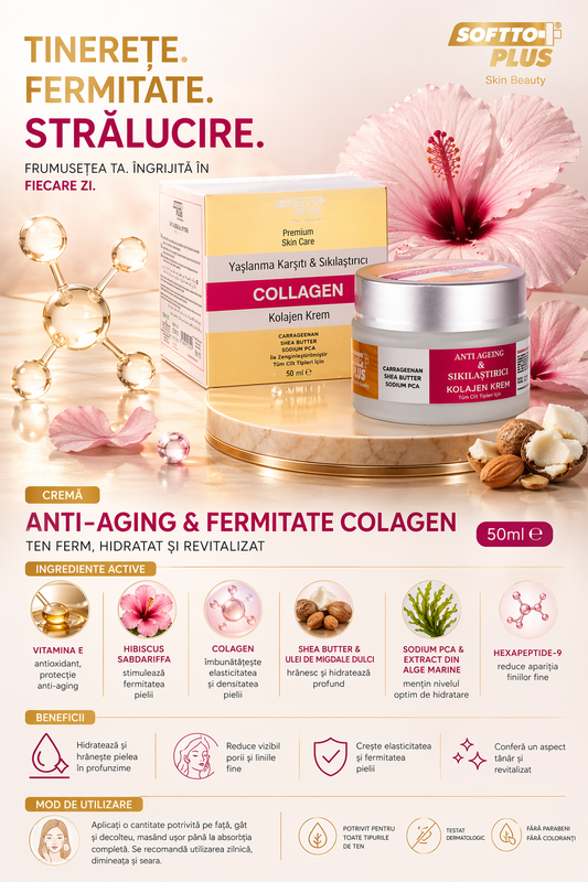 Cremă Anti-Aging și Fermitate Colagen - 50ml