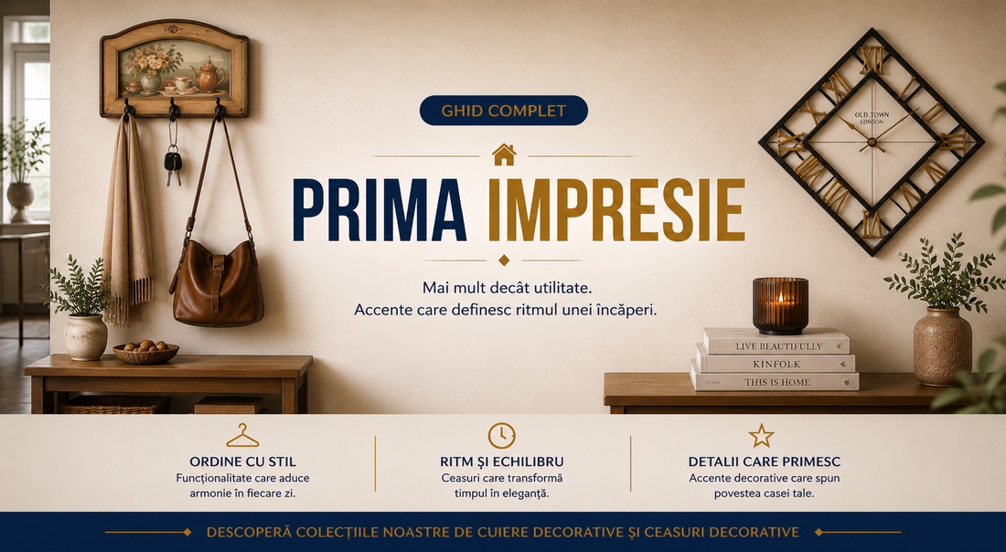 Prima impresie contează: cum alegi cuierele și ceasurile decorative care definesc stilul casei