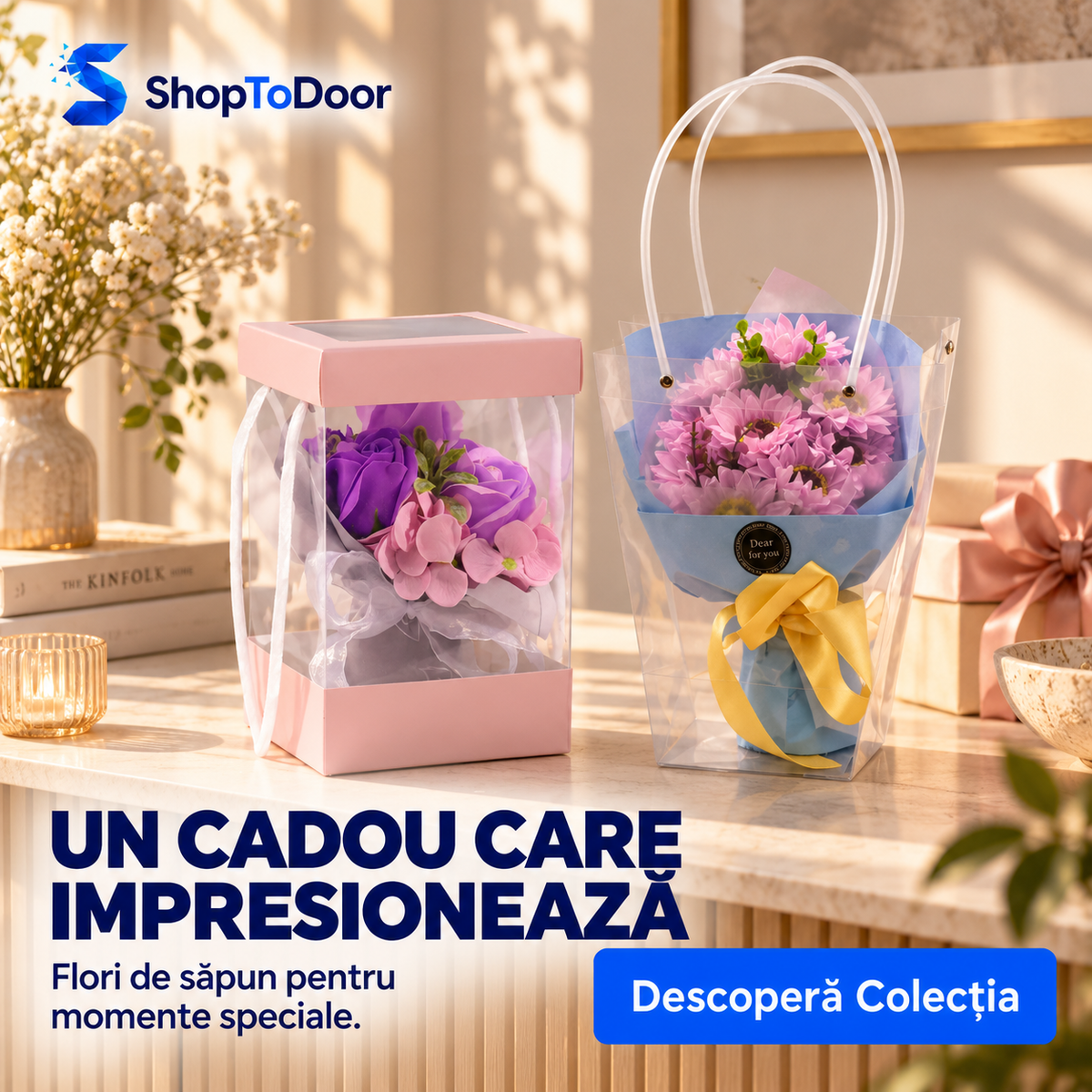 Aranjamente cu Flori de Săpun – ShopToDoor